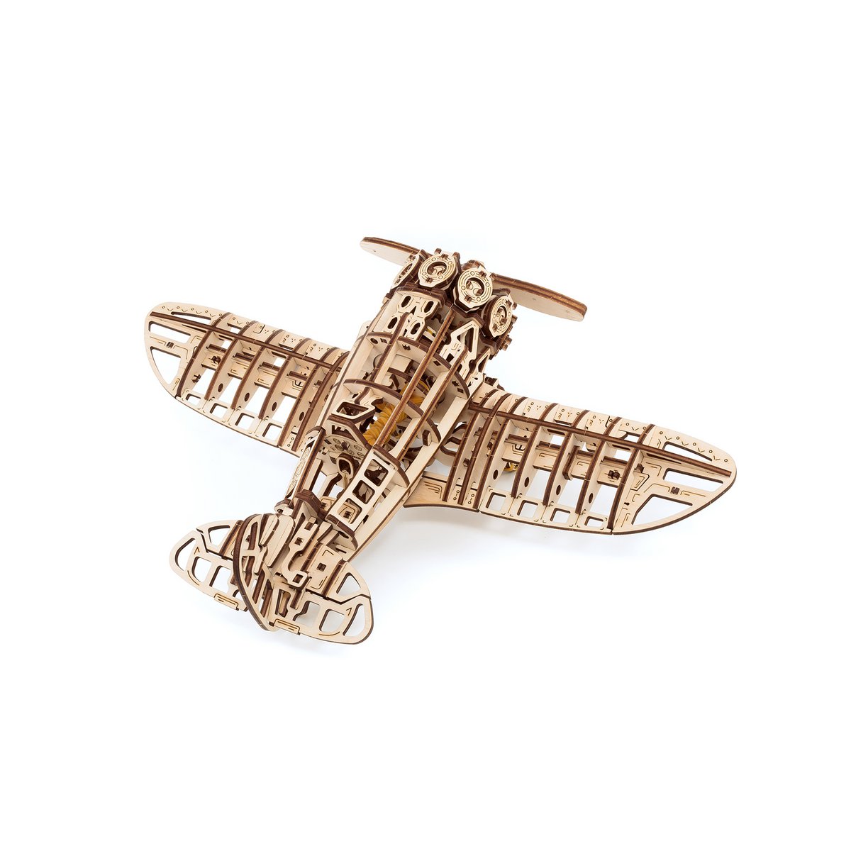 Eco Wood Art (EWA) 3D Mechanische Puzzel -Flugzeug, 1607, 42x28,7x15,4 cm