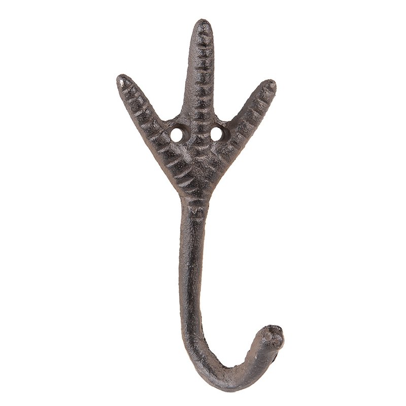 Wandhaak Poot 7x5x14 cm Bruin IJzer Kapstok
