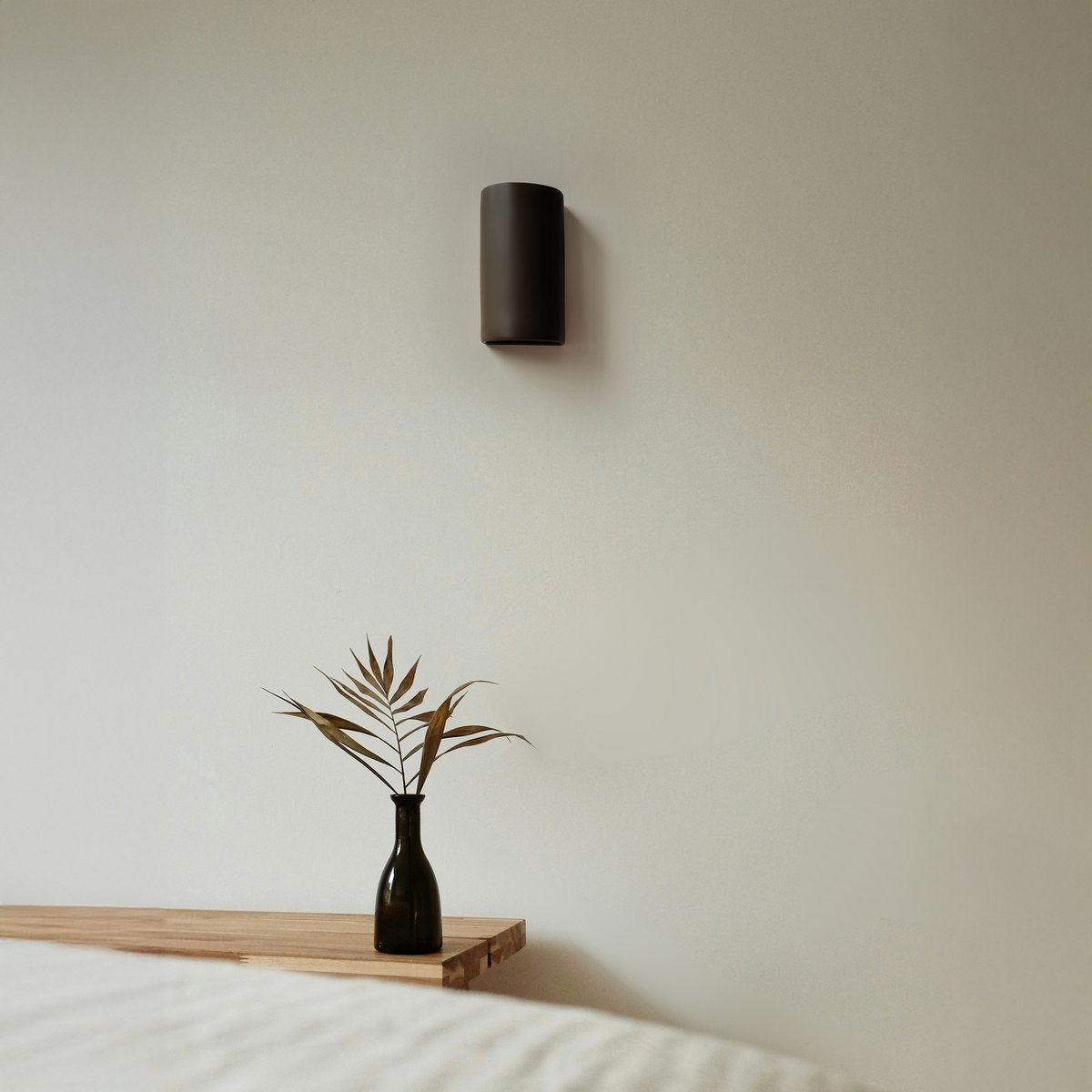 Lampe murale en céramique - marron