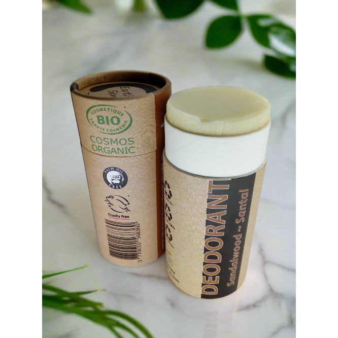 Organisk certificeret naturlig deodorant - Sandalwood 100 ml - I Piece - 100% genanvendt papiremballage