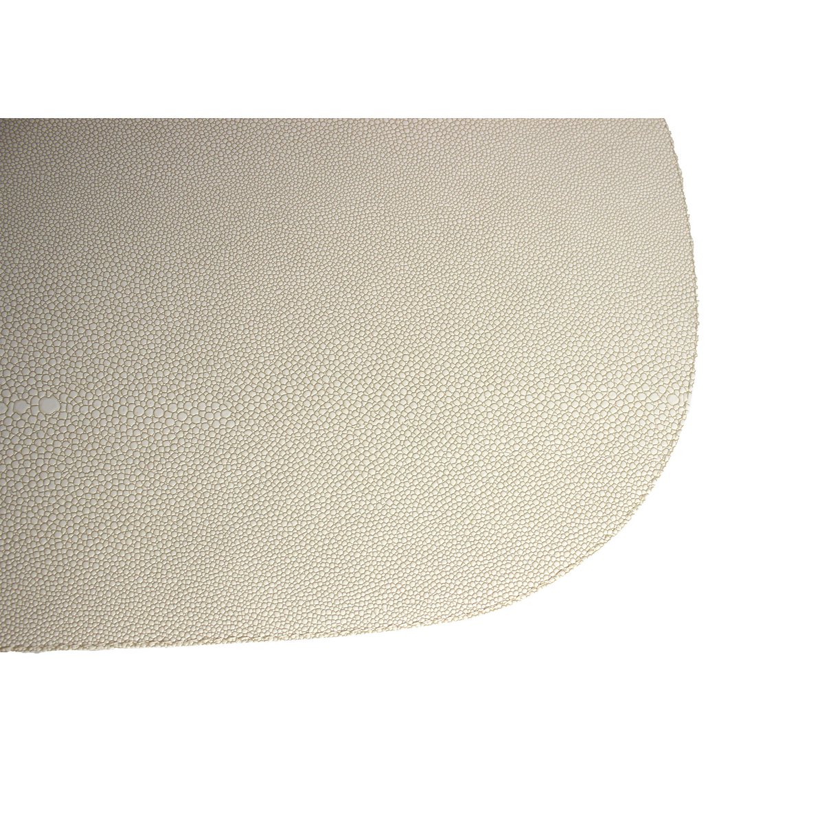 Tischset 6-er Set oval Kunstleder Rochenhaut creme beige zweifarbig