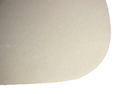 Tischset 6-er Set oval Kunstleder Rochenhaut creme beige zweifarbig