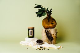 Columbia Arabica kaffebønne sojavokslys - grønt glas