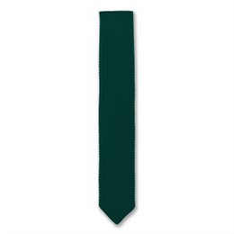 Green knitted tie