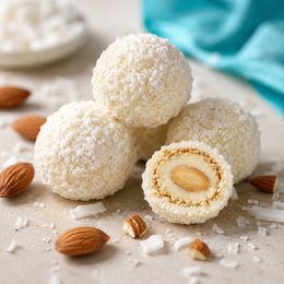 Feel FIT Royal Coconut Protein Balls mit ganzen Mandeln, 17 % Protein, ohne Zuckerzusatz, ohne Palmöl, 63 g