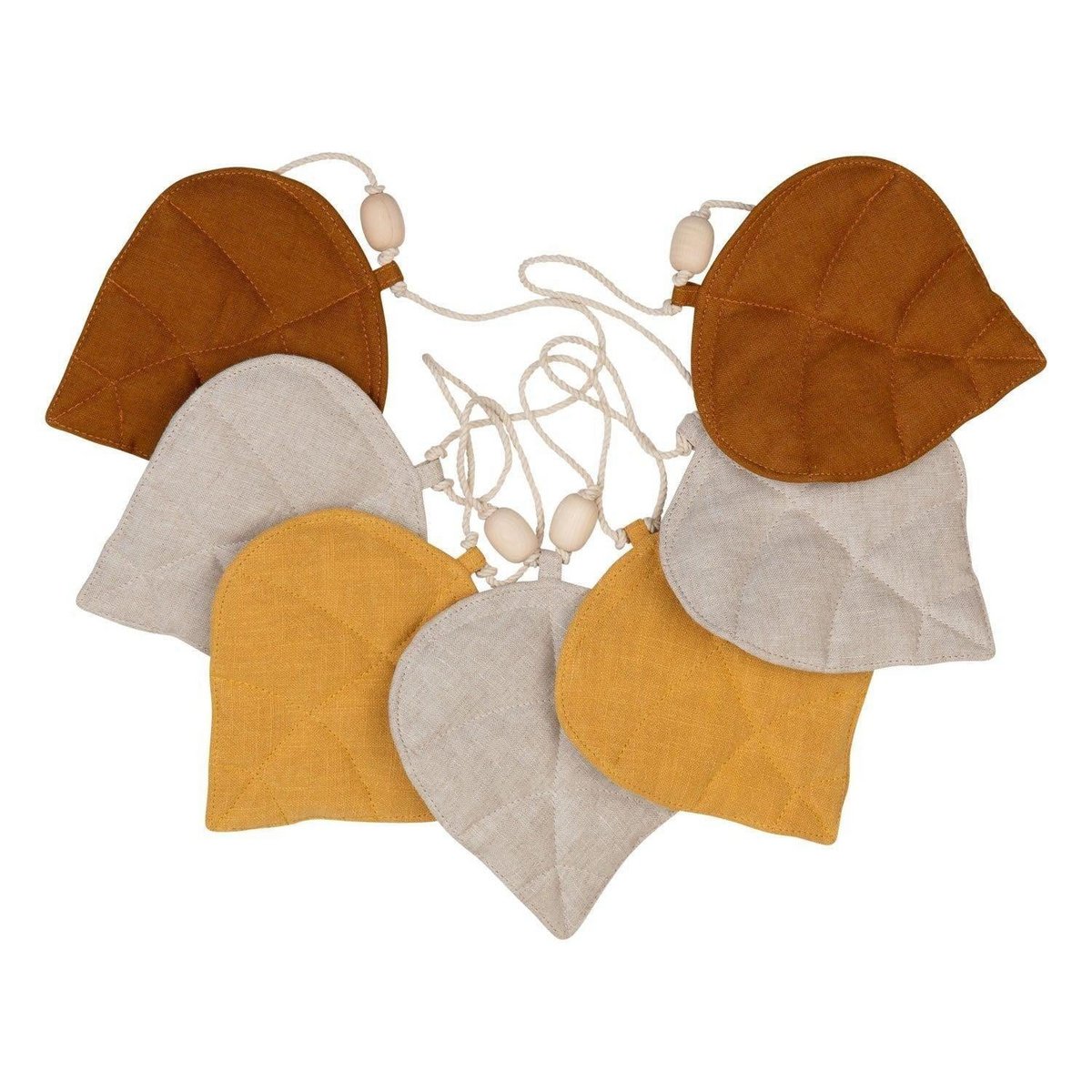 Guirlande de Lin "Ocre" avec Feuilles