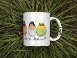 Ceramic Mug, African Birds, Funny Mugs, Animal Mug