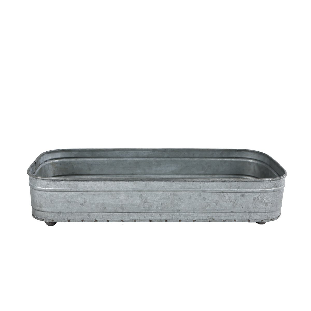 Fioriera grigio zinco 37x17x6cm