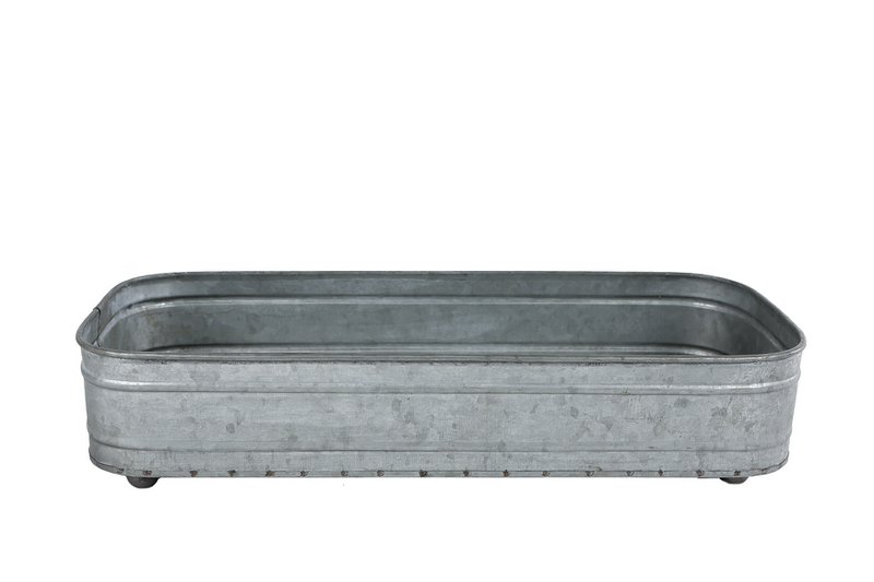 Fioriera grigio zinco 37x17x6cm