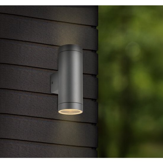 FlinQ Wandleuchte Outdoor Anthra NOX II