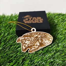 Zestaw 6 drewnianych ozdób choinkowych Star Wars, prezent dla nerdów i maniaków, ozdoby choinkowe, wystrój domu, ekologiczne dekoracje świąteczne, statki kosmiczne