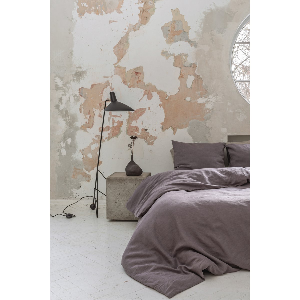 Linen bedding set / Plum