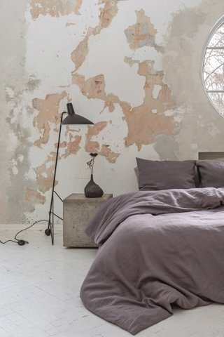 Linen bedding set / Plum