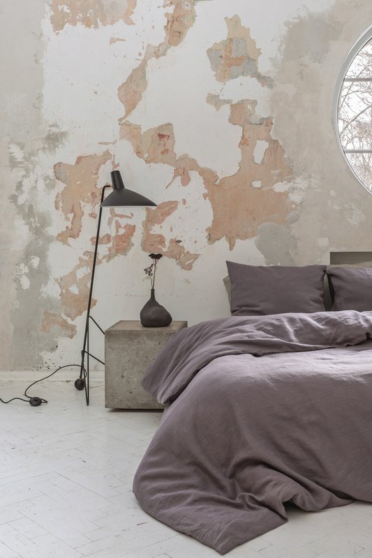 Linen bedding set / Plum