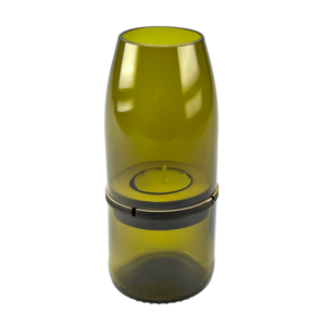 Upcycle Windlicht hergestellt aus einer Flasche