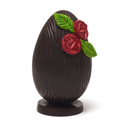 Floral Paasei XL (donkere chocolade) 400 Grs