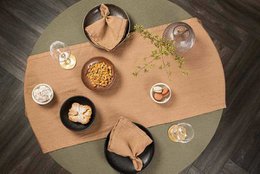 Linen table napkin Cinnamon