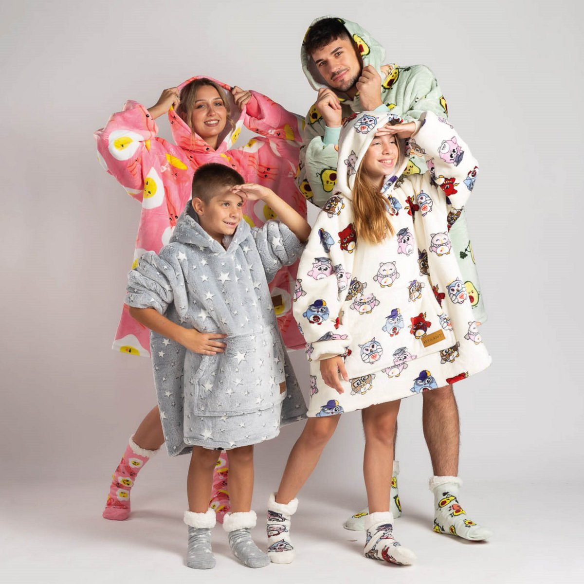 Vitapur - Hoodie blanket + socks - Carrol Pink