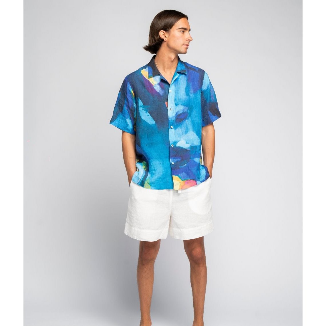 Chemise en lin View Blue - Vilmantas Marcinkevičius (Unisexe)