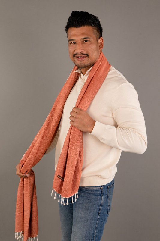 Le Grand Krama Thick Warm Ocher Beige - Men
