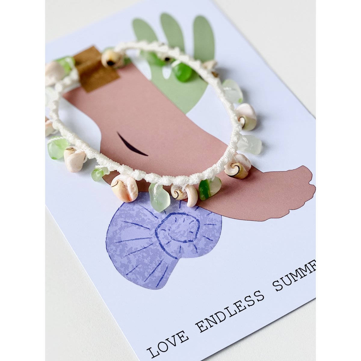 Beach style FSC kaart met enkelbandje
