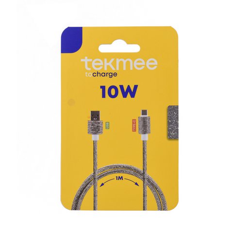 USB -Kabel -Typ -c 1m in Silber -Strass - 10W