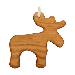 Christmas tree decorations made of wood elk, gift tags