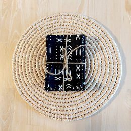 4er-Set | 8 Servietten | 40x40cm | Afrikanischer Druckstoff aus 100 % Baumwolle