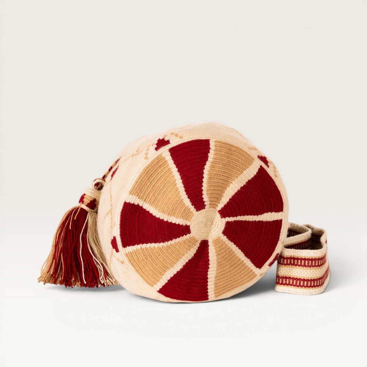 Geometrisk crossbody M | Mandel