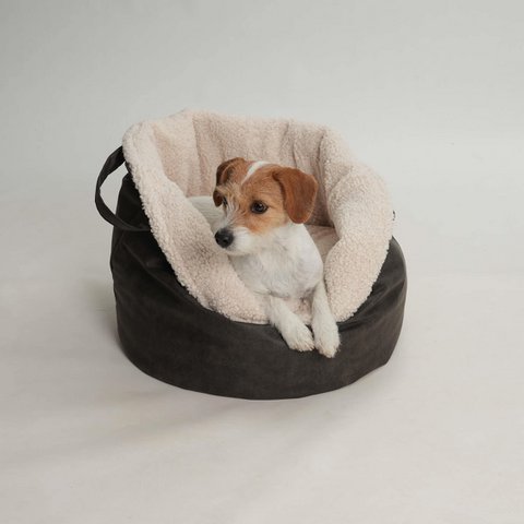 Hundekörbchen Shopper Little Basket Saddle graphit
