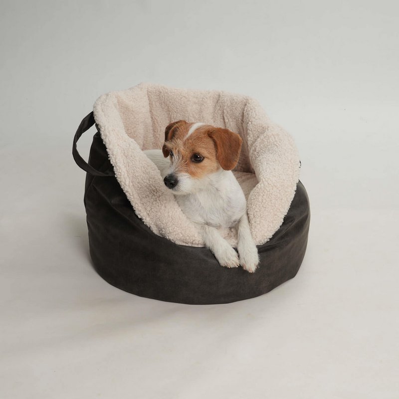 Hundekörbchen Shopper Little Basket Saddle graphit