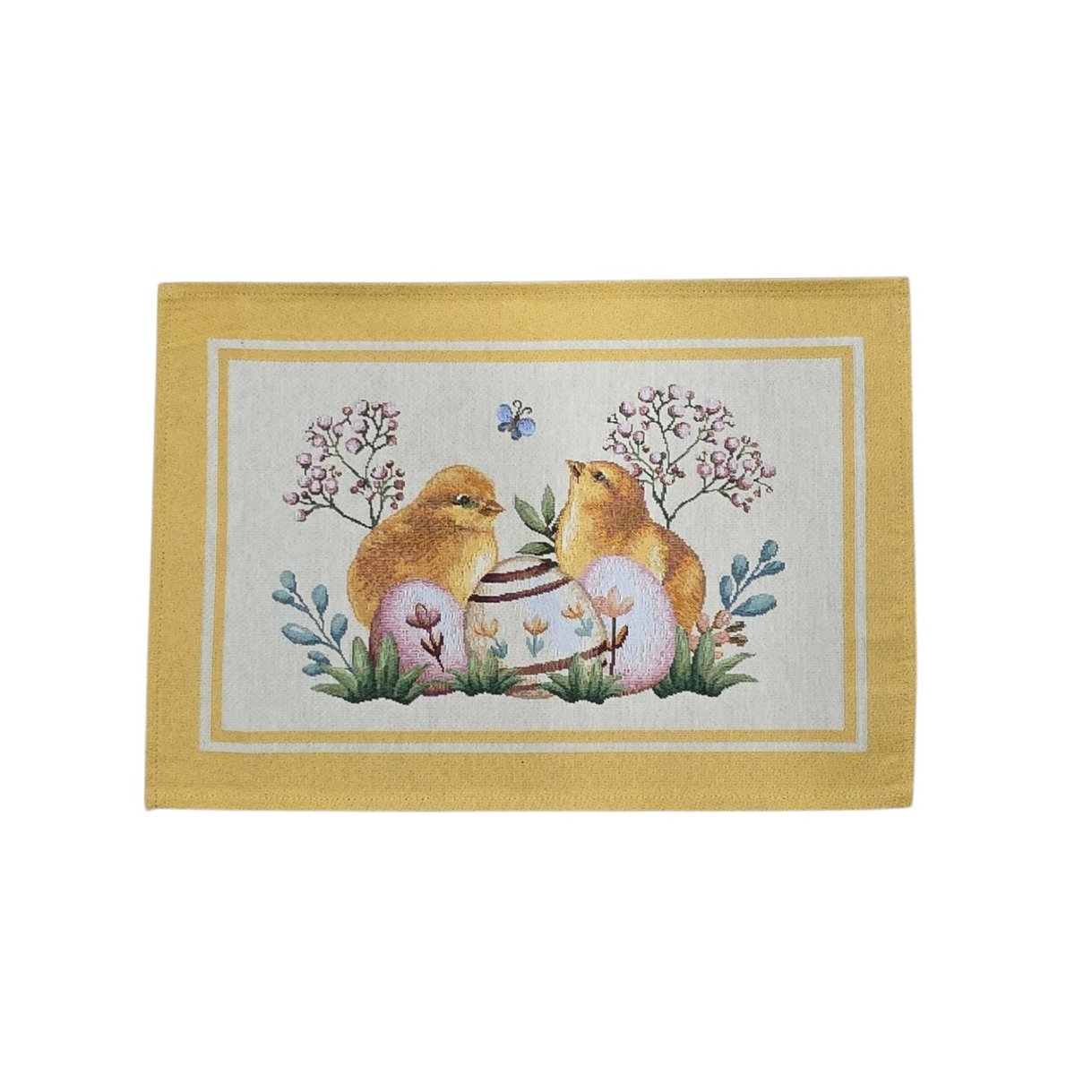 Napperon petit-déjeuner de Pâques poussins en Gobelin