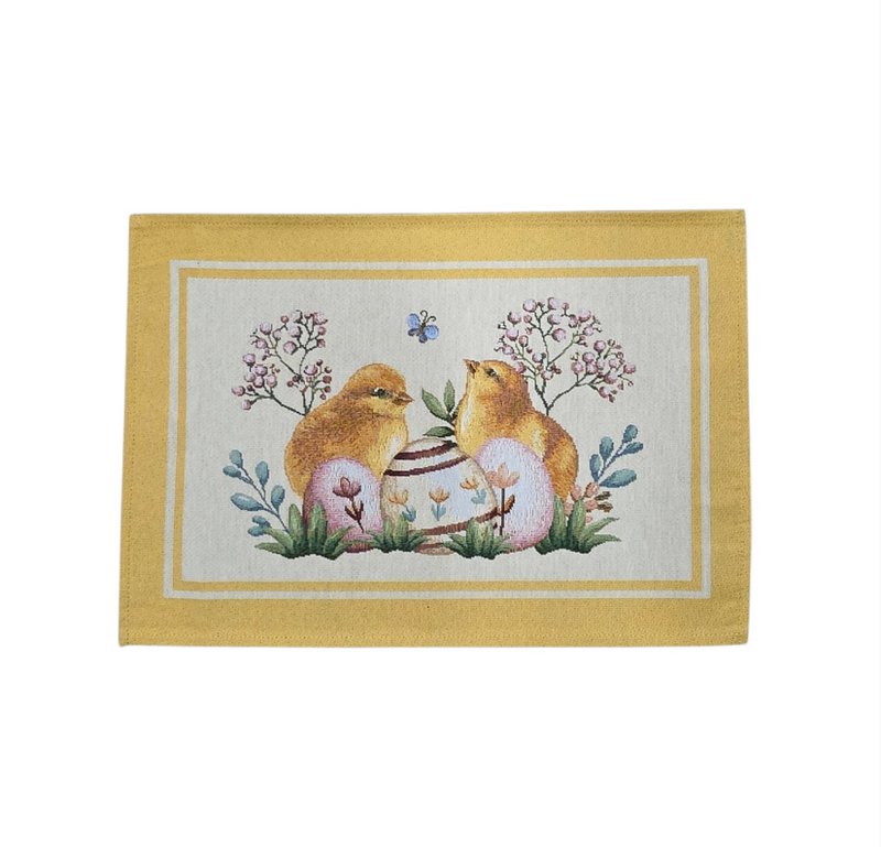 Küken-Ostern-Frühstücks-Tischset in Gobelin