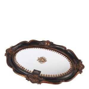 Spiegeltablett 30 cm – Schwarz – Harz