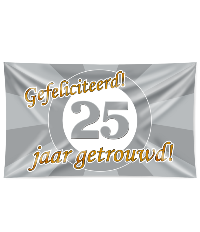 XXL Flag – seit 25 Jahren verheiratet