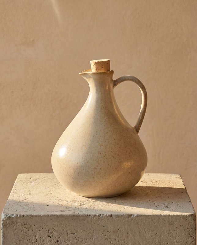 Die Olivenölflasche Nr. 80 – Weiß