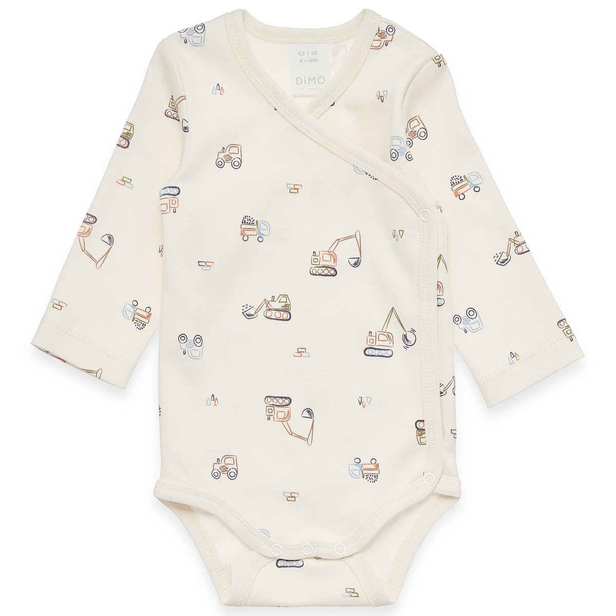 Babyoverslagrompertje lange mouwen - interlock - beige