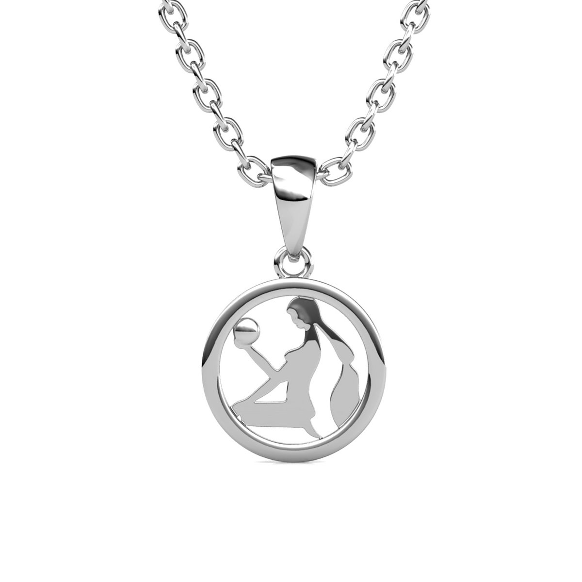 Pendentifs Zodiaque Vierge - Argenté et Cristal