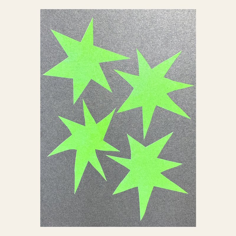 Risography Postcard - Star N ° 4 - DIN A6