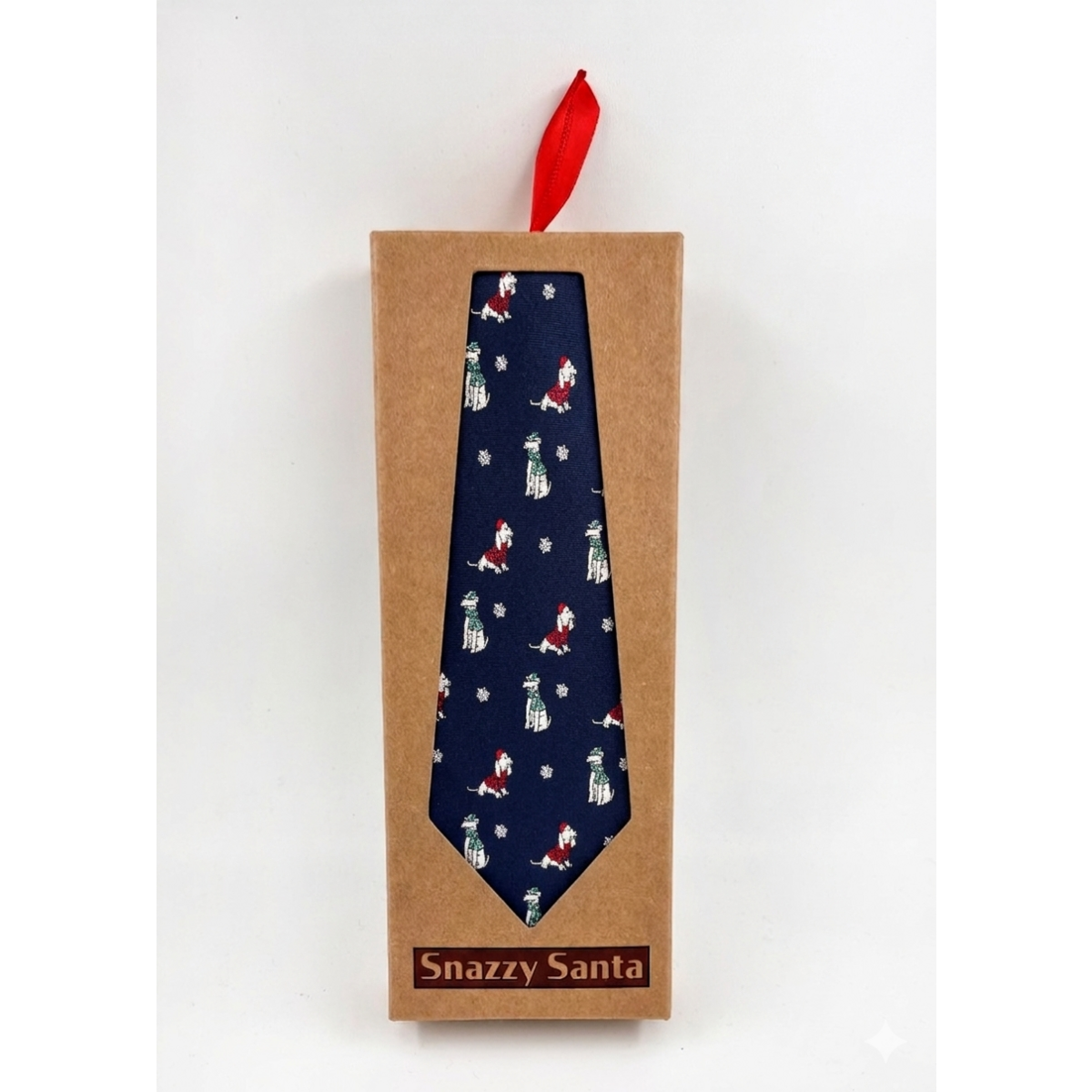 Tie - Dark blue with xmas dogs