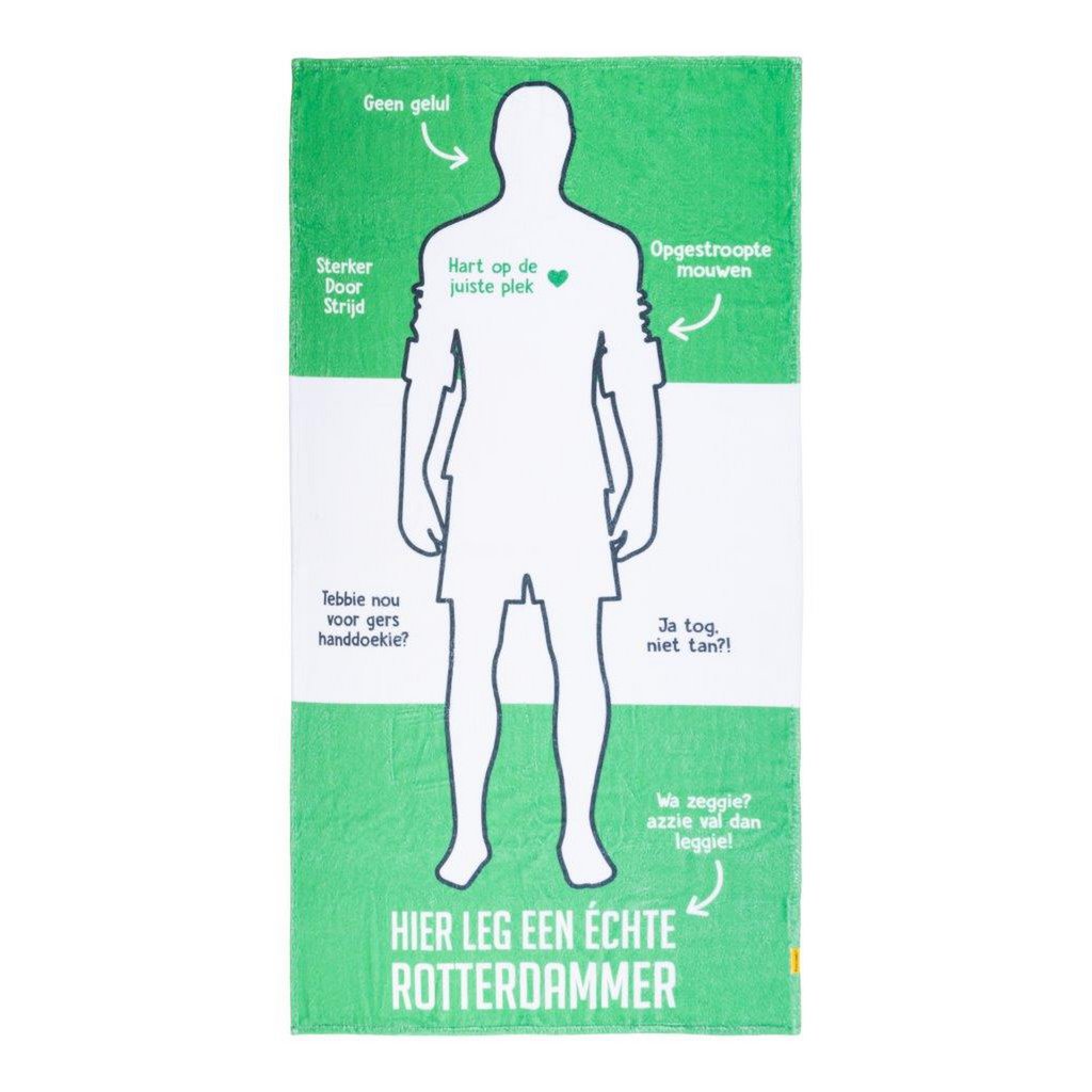 Toalla de playa 'HIER LEG EEN ECHTE ROTTERDAMMER'