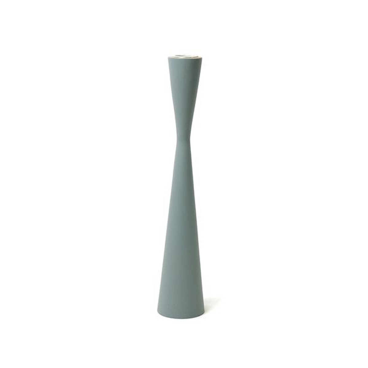 Candleholder wood sandglass 30cm grey