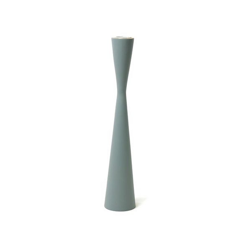 Candleholder wood sandglass 30cm grey