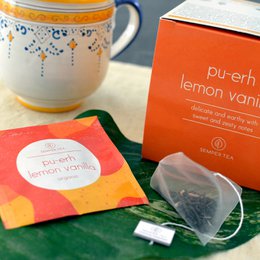 Tè biologico PU-ERH LIMONE VANIGLIA I Piramide di tè in bustina NO PLASTICA