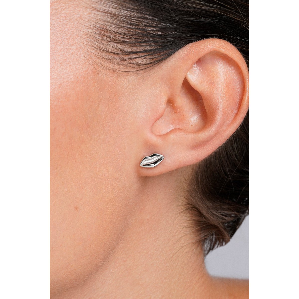 Orecchini labbra in argento