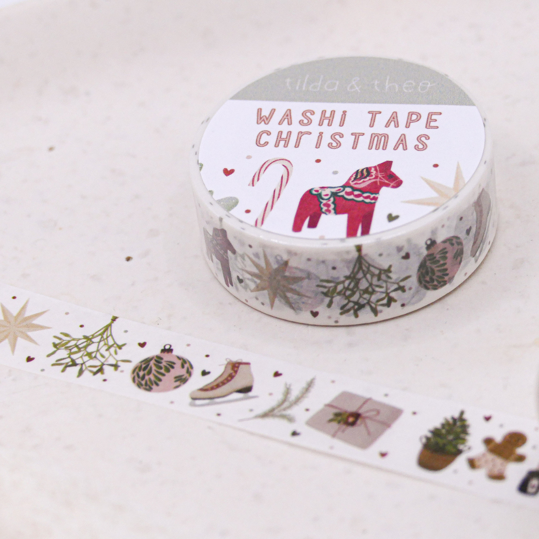 Washi Tape Christmas - Ruban adhésif Masking Tape Suède Dieu Jul