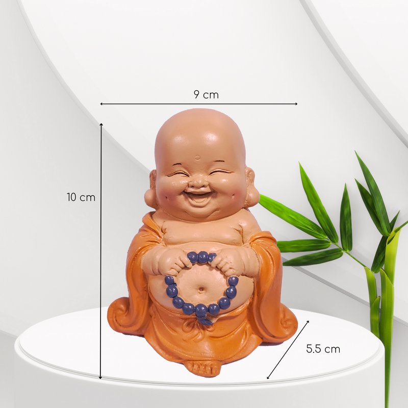 Laughing Buddha Statuette – Good Luck Charm – Zen and Feng Shui Decoration – To Create a Relaxing and Spiritual Atmosphere – Gift Idea