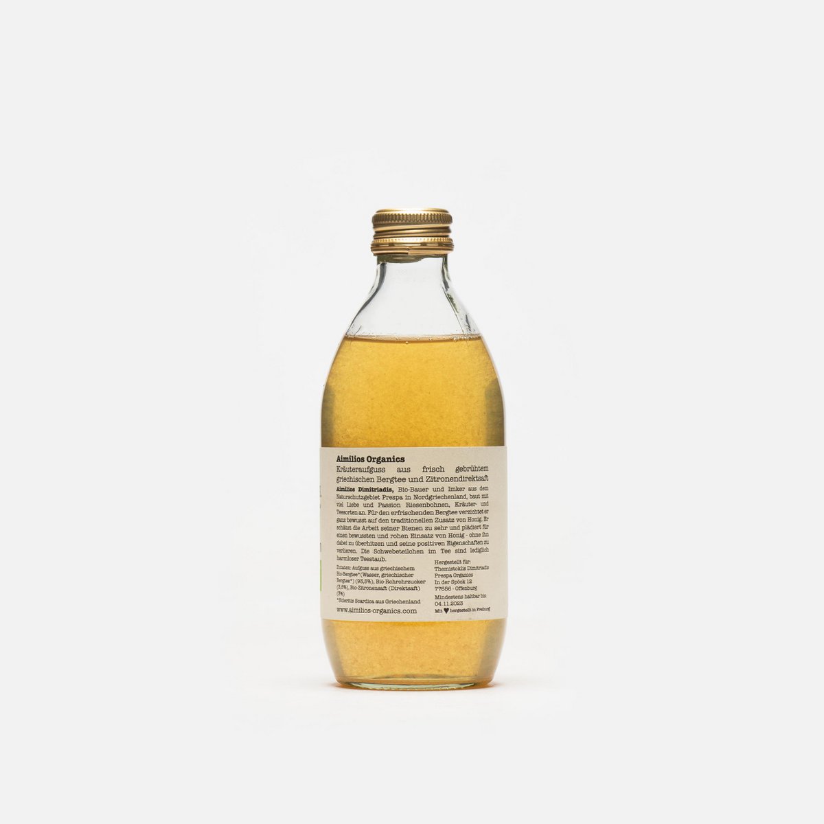 Griekse biologische bergthee 0,33l fles (niet-retourneerbaar)