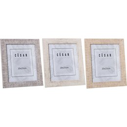 A set of 3 photo frames in a neutral color palette, suitable for displaying 20x25 cm photos. The frames have a textured, woven design that adds visual interest.