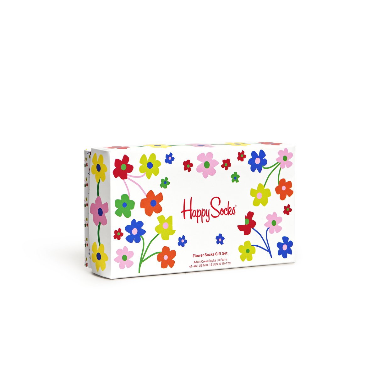 Happy Socks XFLO08-3300 Lot de 3 paires de chaussettes à fleurs
